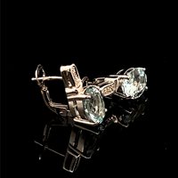 Ohrringe Comete Dame in Gold Acquamarina 3 Ct ORB 765 - ORB 765